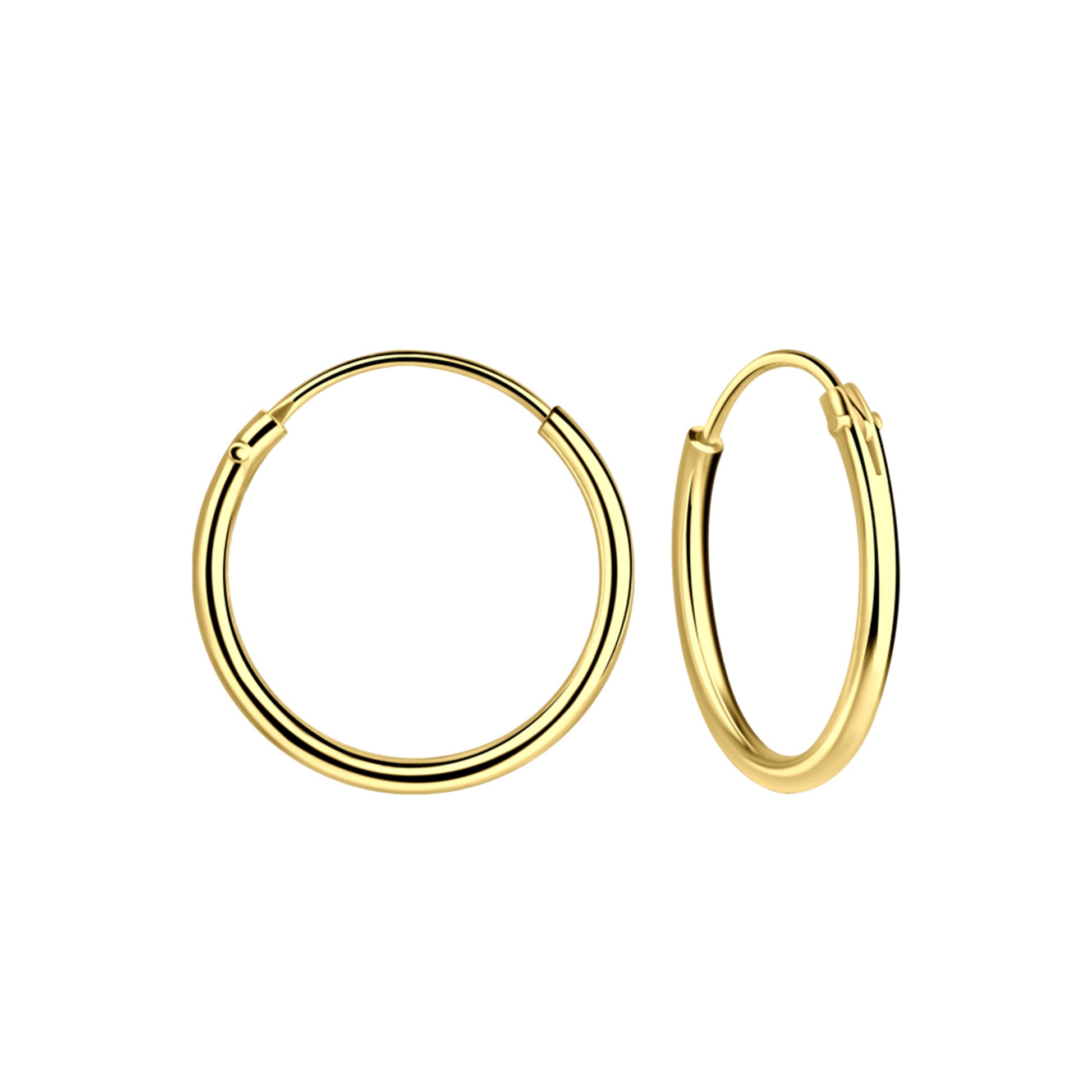 Simple pair of dainty gold hoop earrings