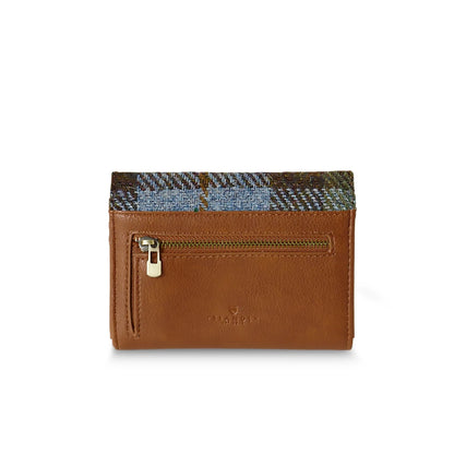 Tartan Small Clasp Purse | Chestnut & Blue