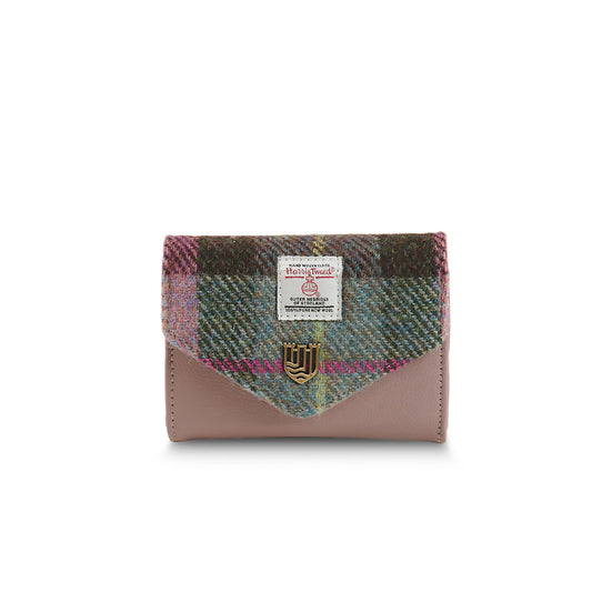 Tartan Small Clasp Purse | Pink & Green
