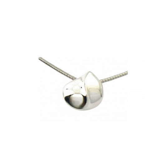 Silver leaf shaped pendant on chain