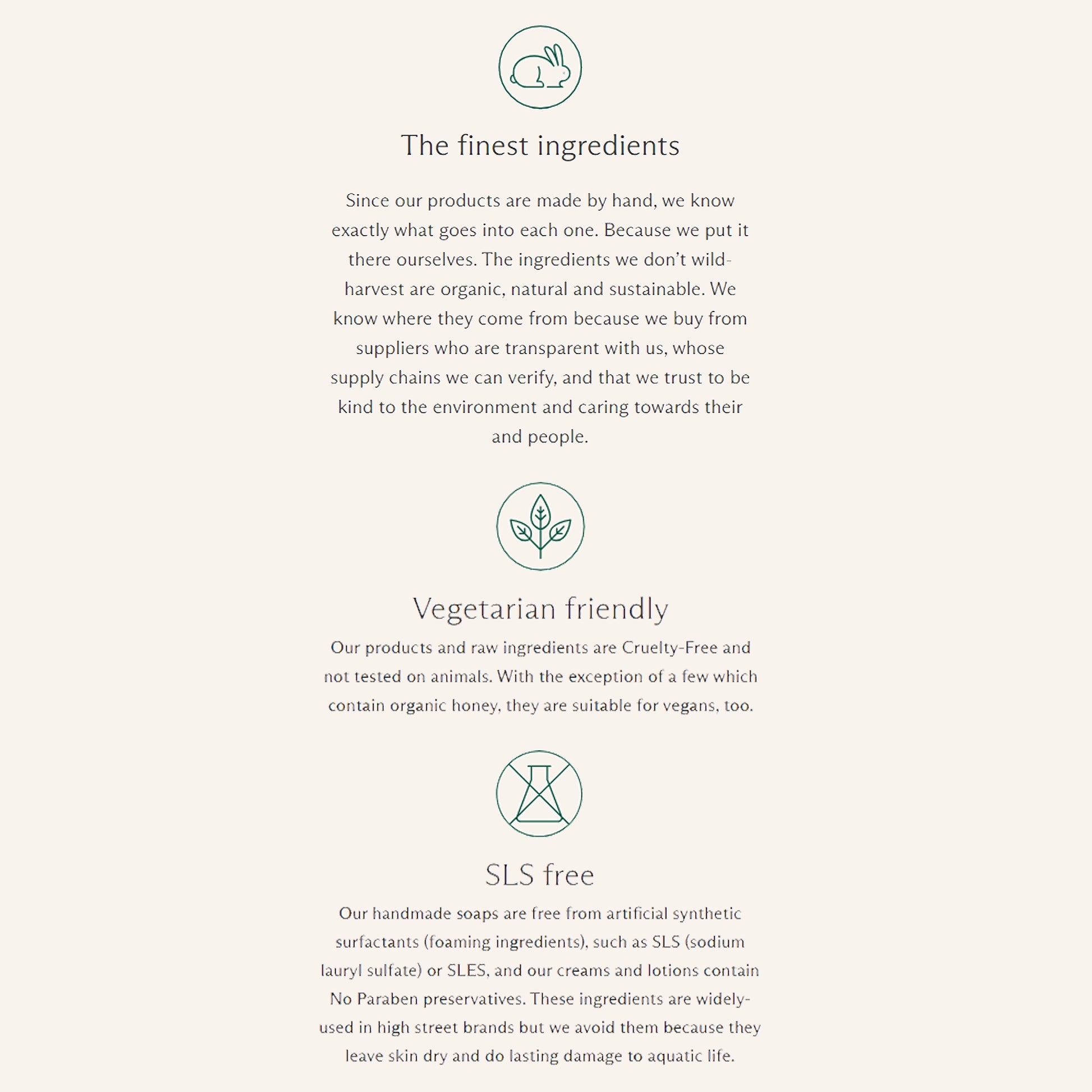 Highland Soap Company practices and promises