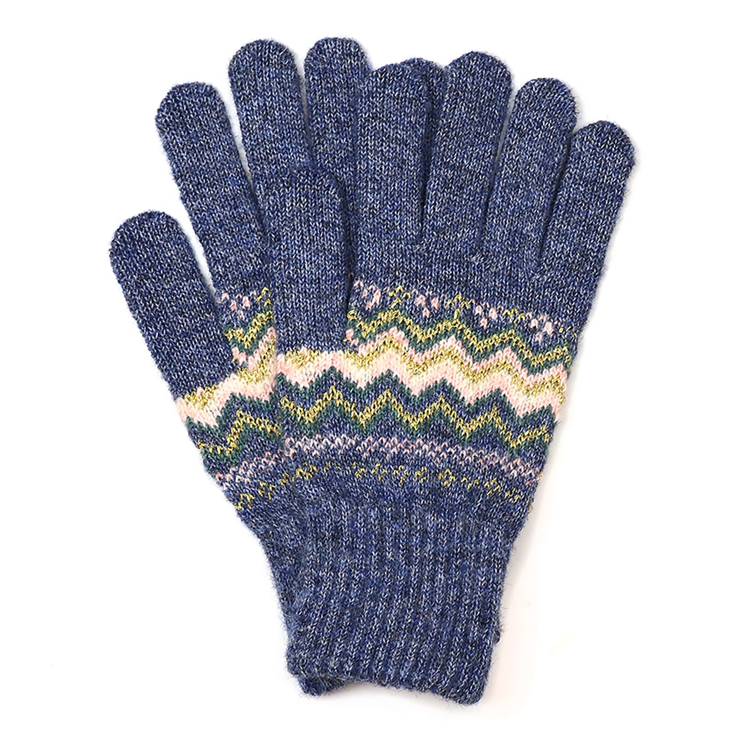 Sofia Knitted Gloves | Denim Blue