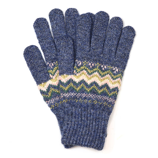 Sofia Knitted Gloves | Denim Blue