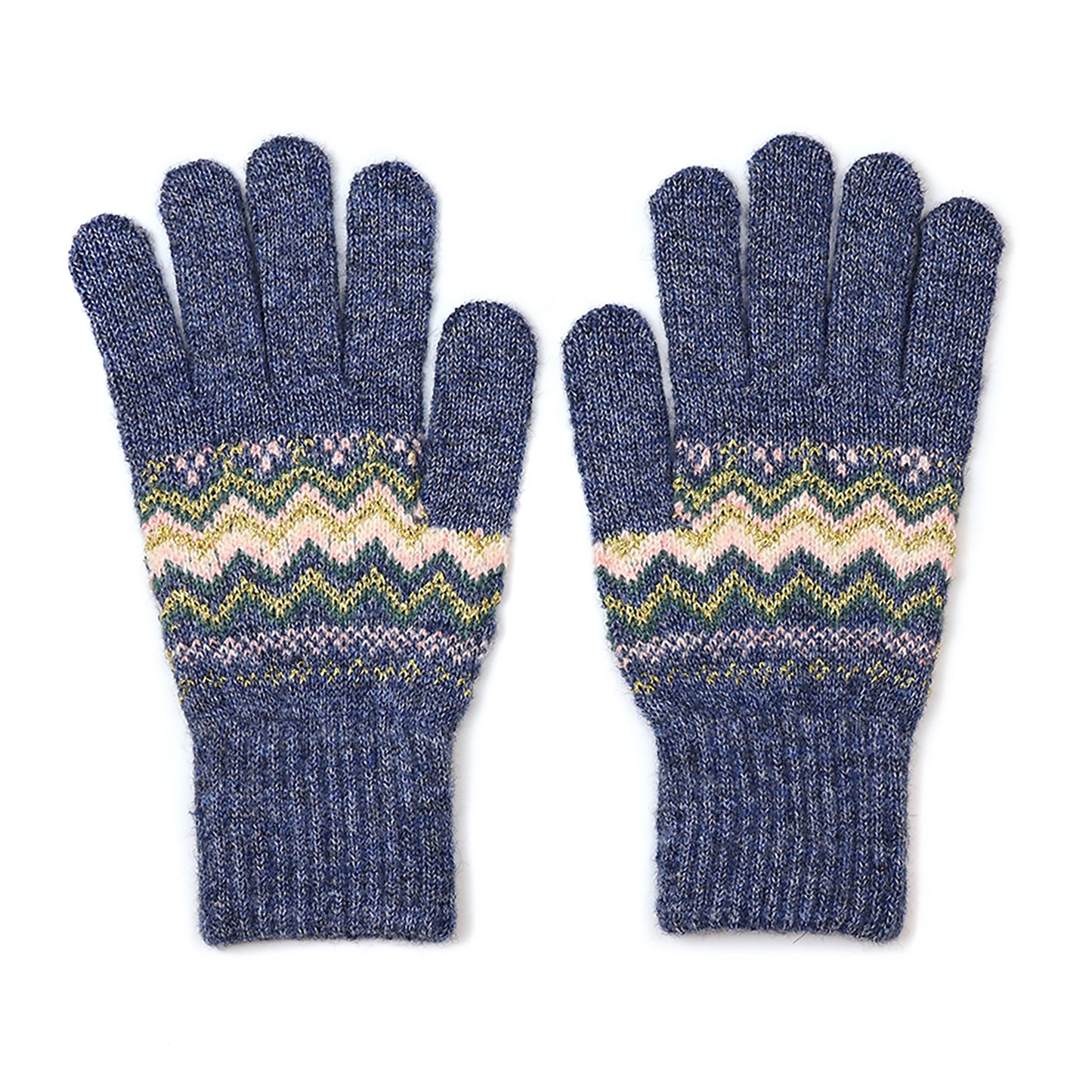 Sofia Knitted Gloves | Denim Blue