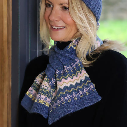 Sofia Pull-Through Scarf | Denim Blue