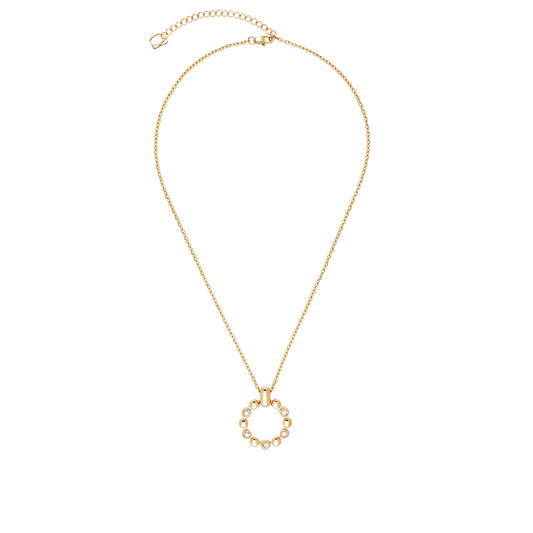 Soft Cube Circle Glow Large Gold | Necklace