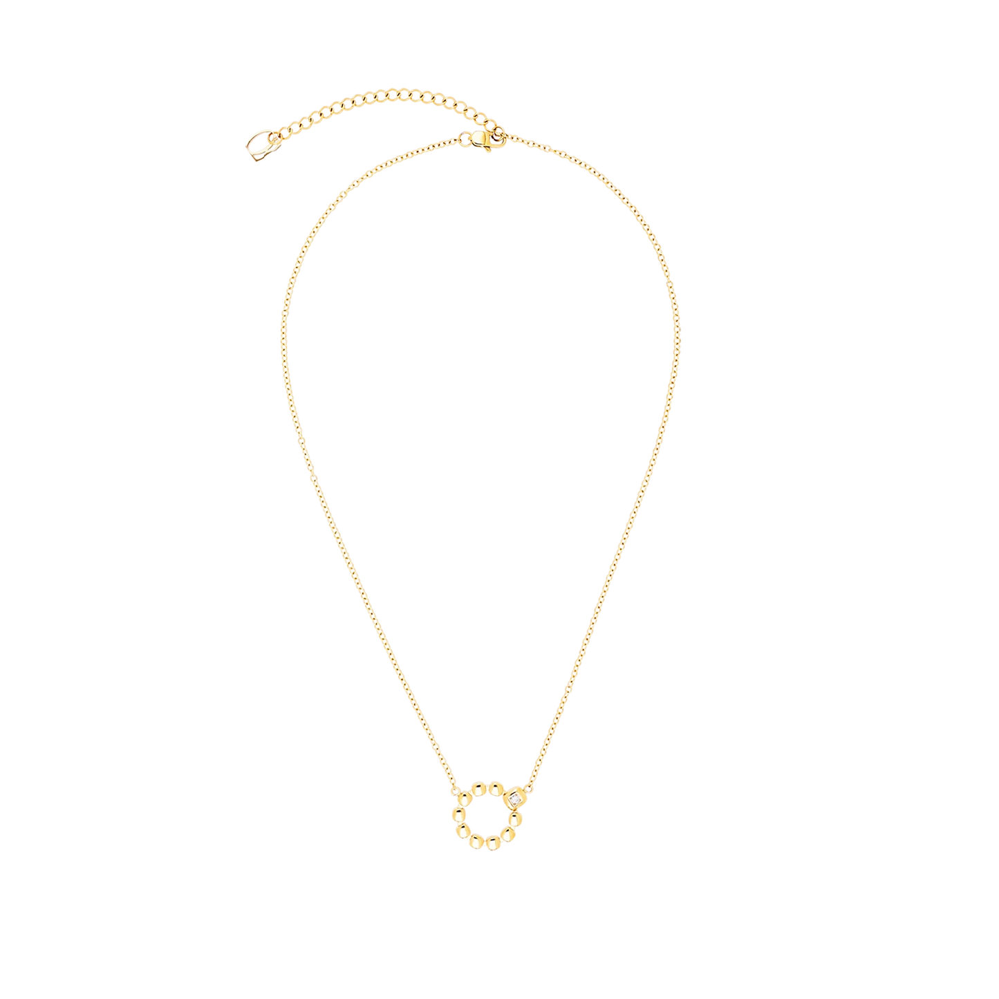 Soft Cube Circle Glow Small Gold | Necklace