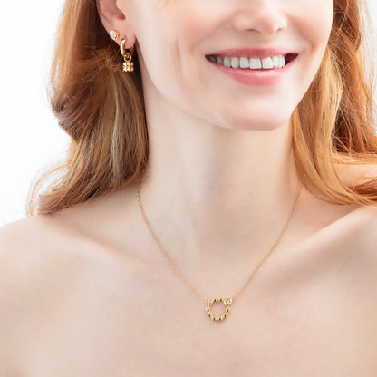 Soft Cube Circle Glow Small Gold | Necklace