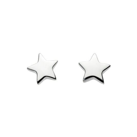 A pair of silver star stud earrings