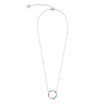 Sparkling Circle Rainbow CZ | Necklace