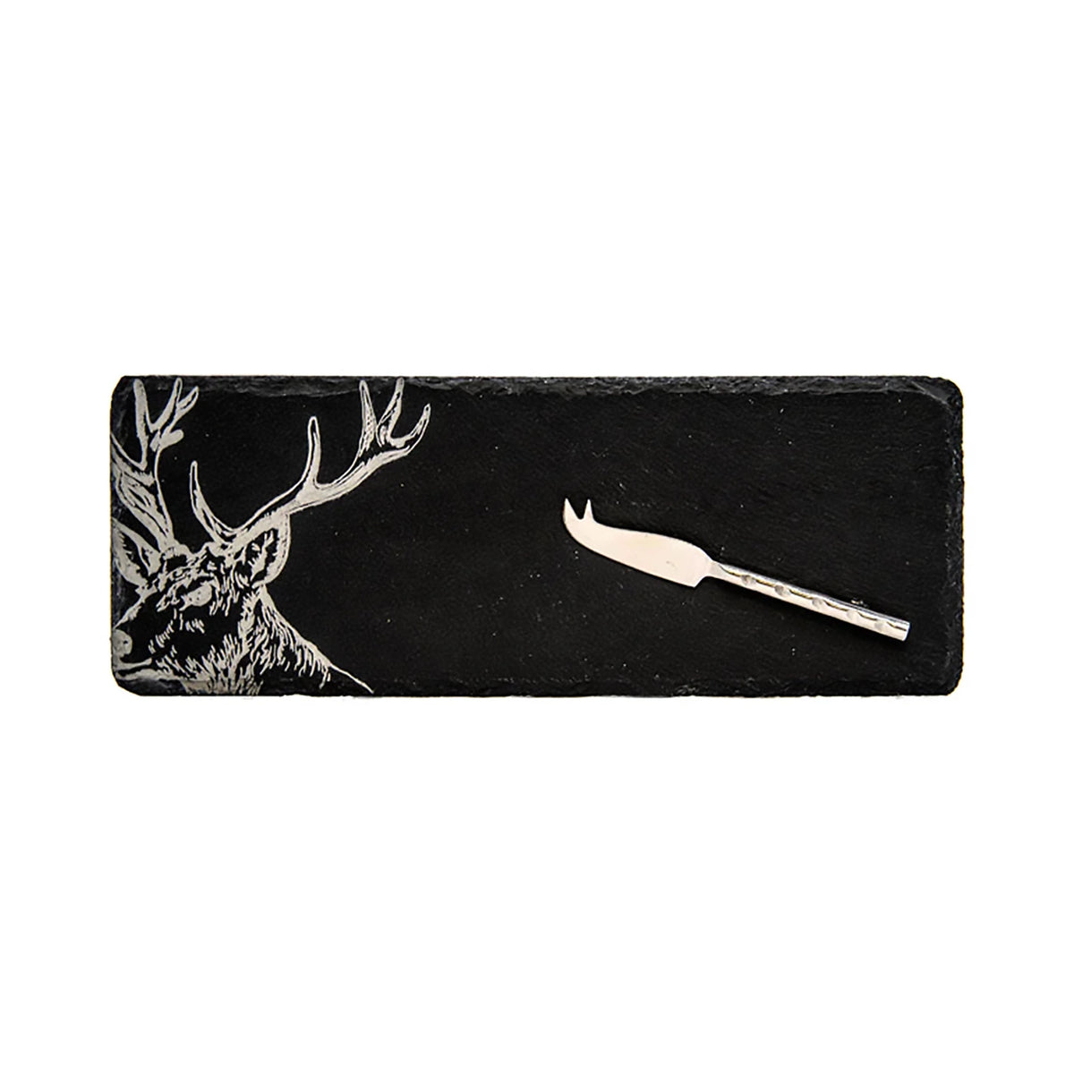 Slate Etched Cheese Board & Knife Set | Stag