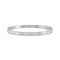 A stainless steel simple bangle with evenly spaced CZ stones in engraved squares