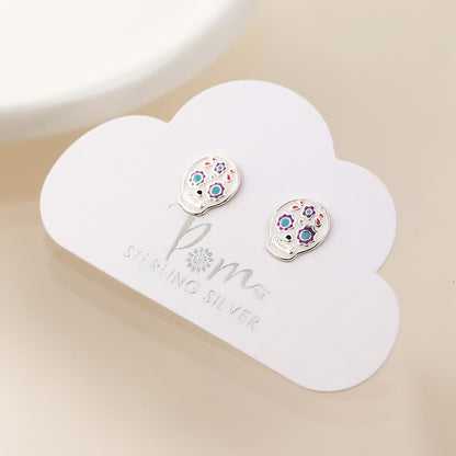 Sugar Skull Enamel | Studs