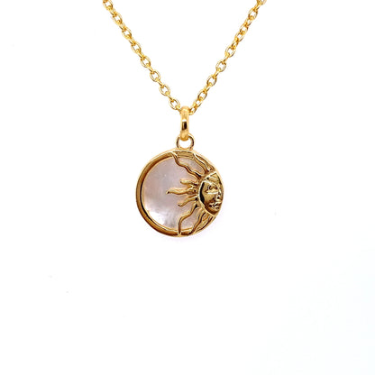 Sun Mother of Pearl Gold | Pendant