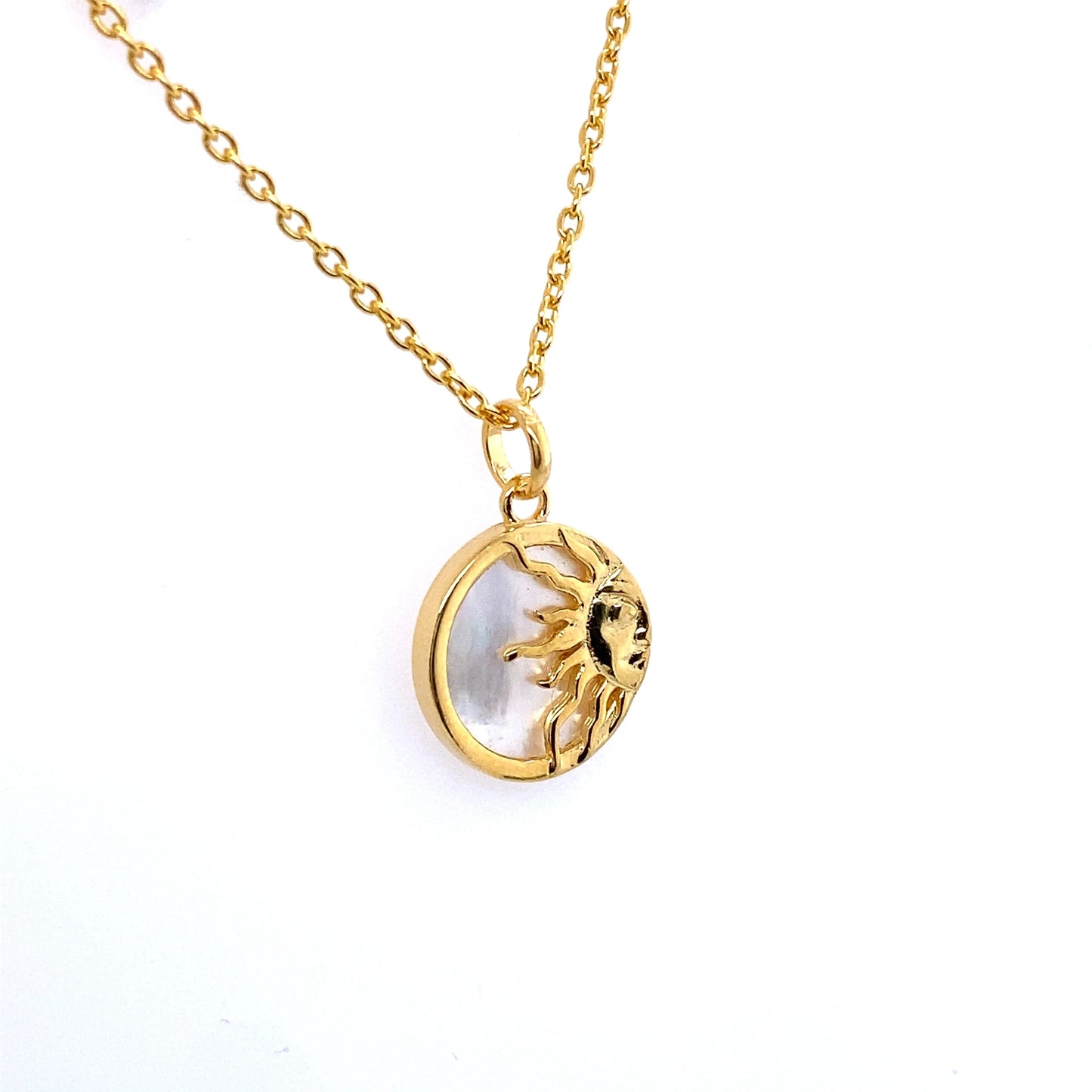 Sun Mother of Pearl Gold | Pendant