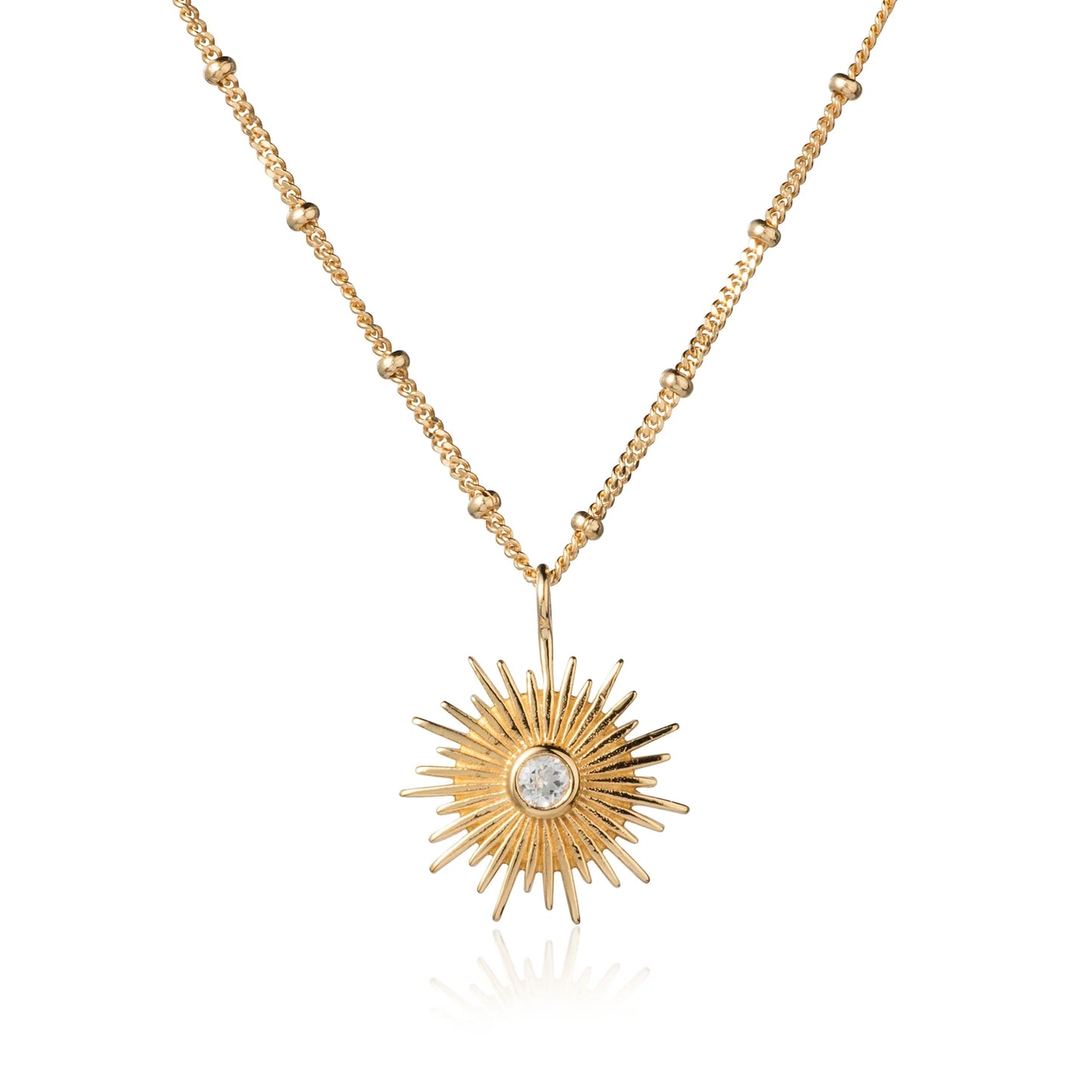 Sun White Topaz & Gold | Pendant