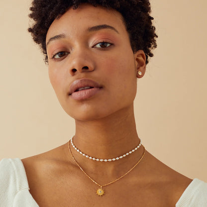 Seed Pearl Gold Choker | Necklace