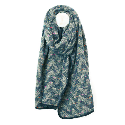 Tara Chevron Scarf | Teal