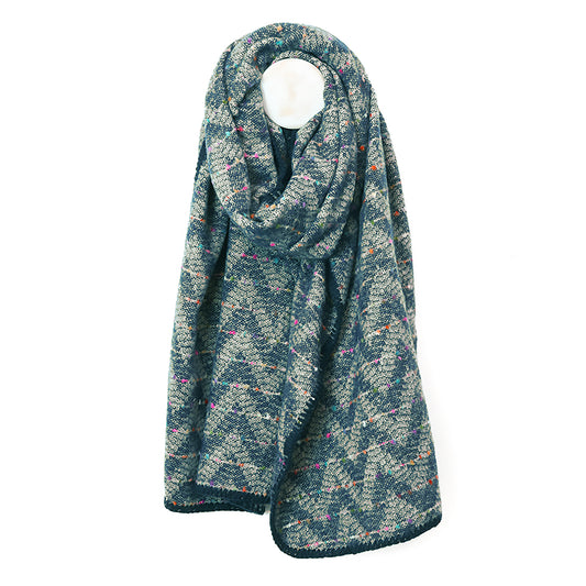 Tara Chevron Scarf | Teal