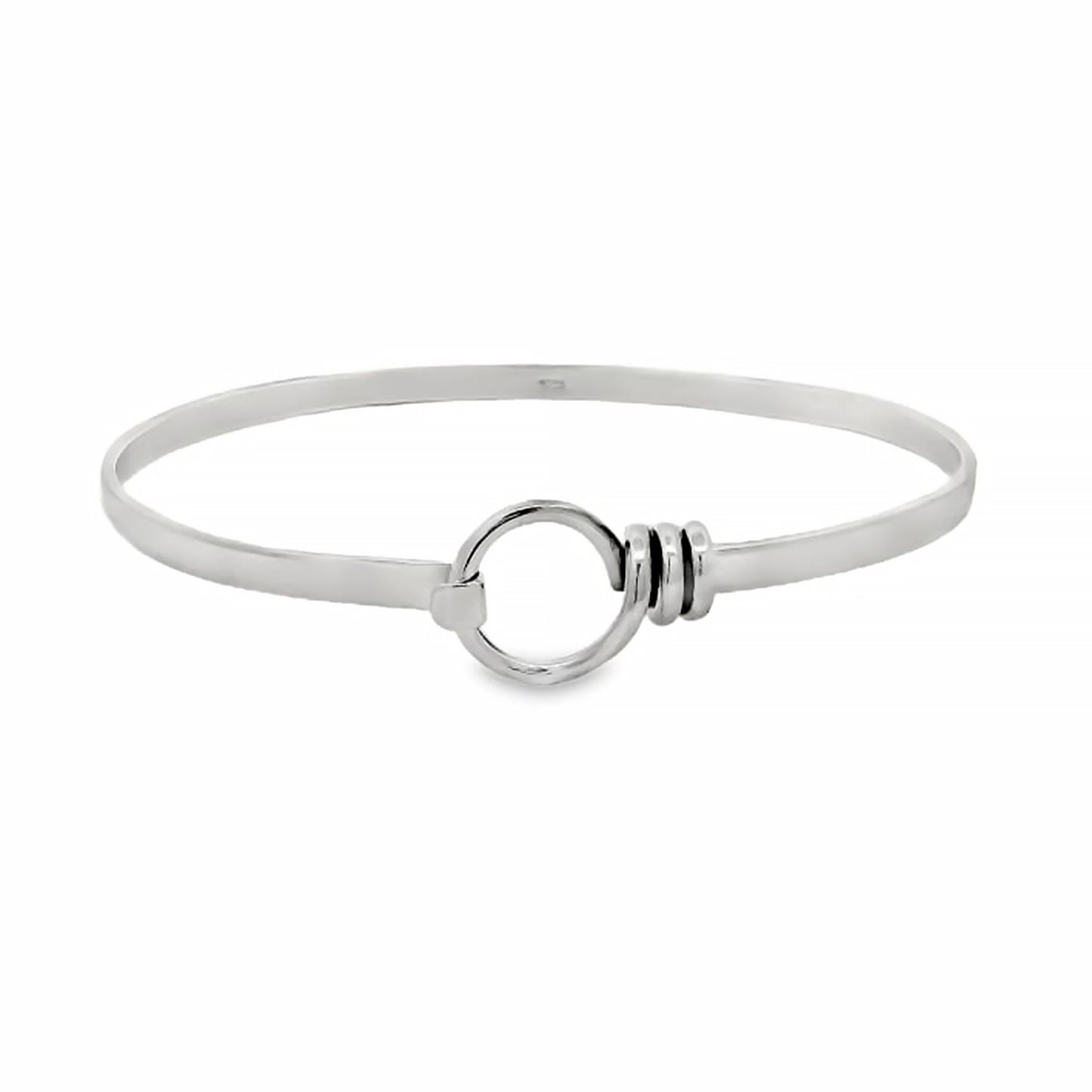 Silver tension hook and loop bangle