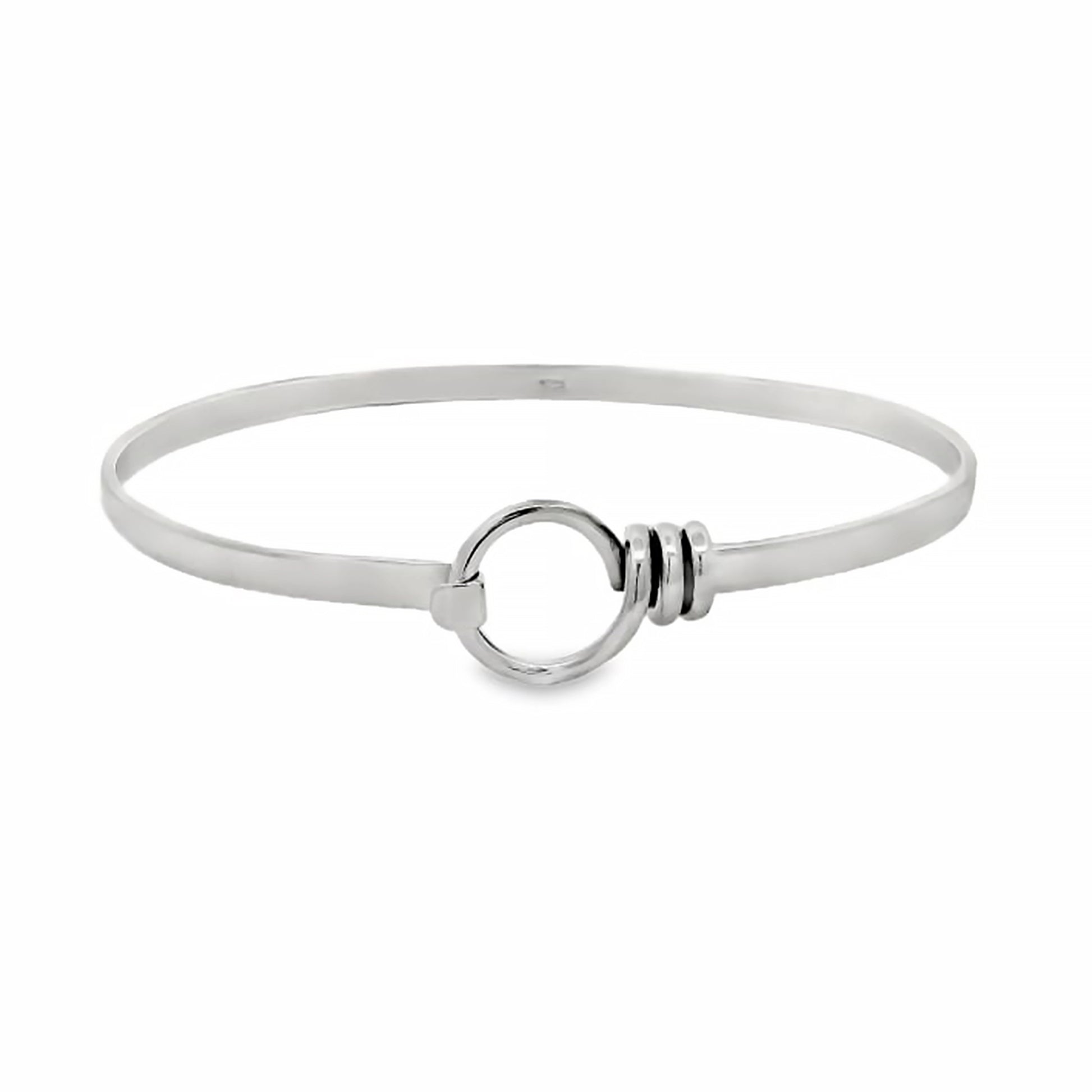 Silver tension hook and loop bangle