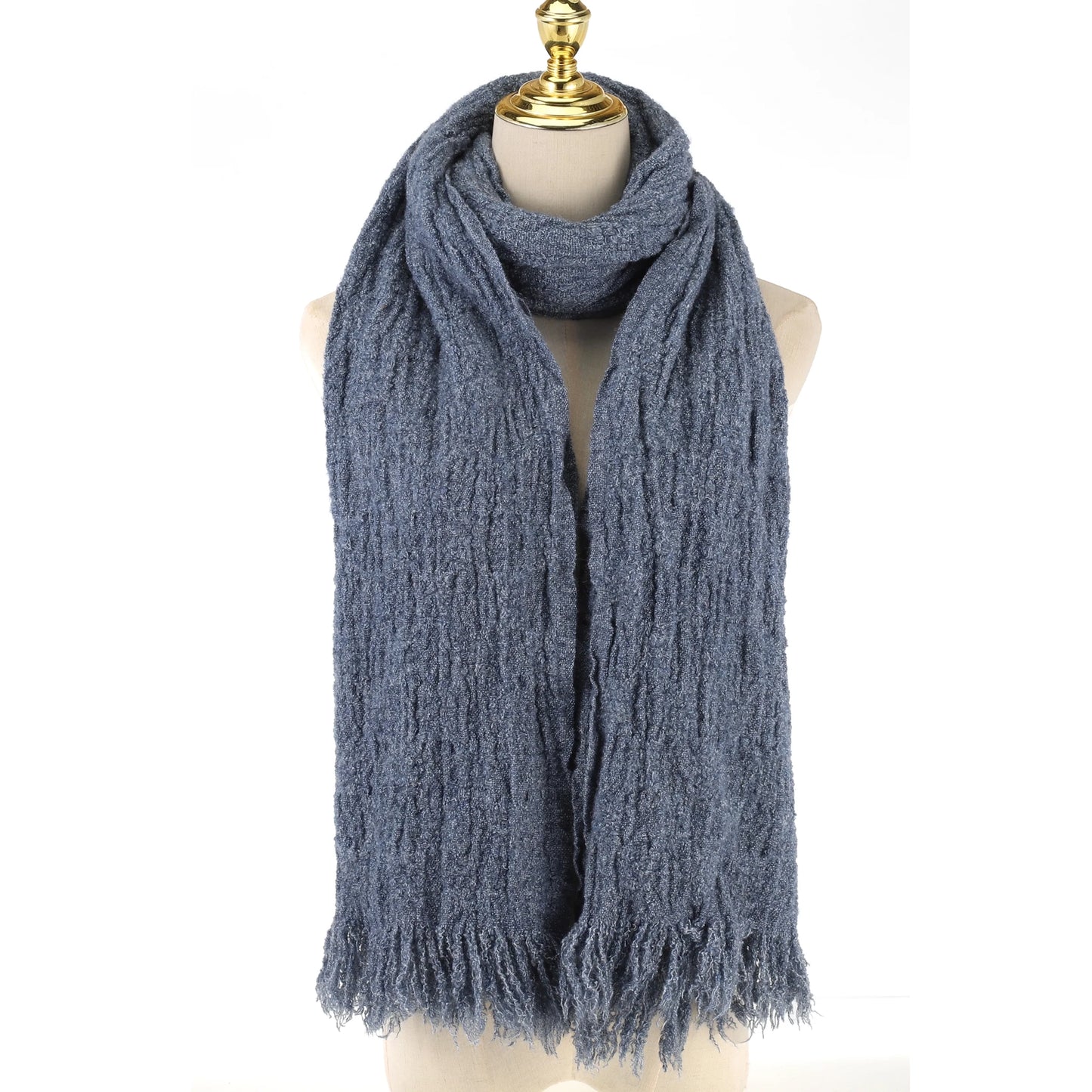 Textured Scarf | Denim