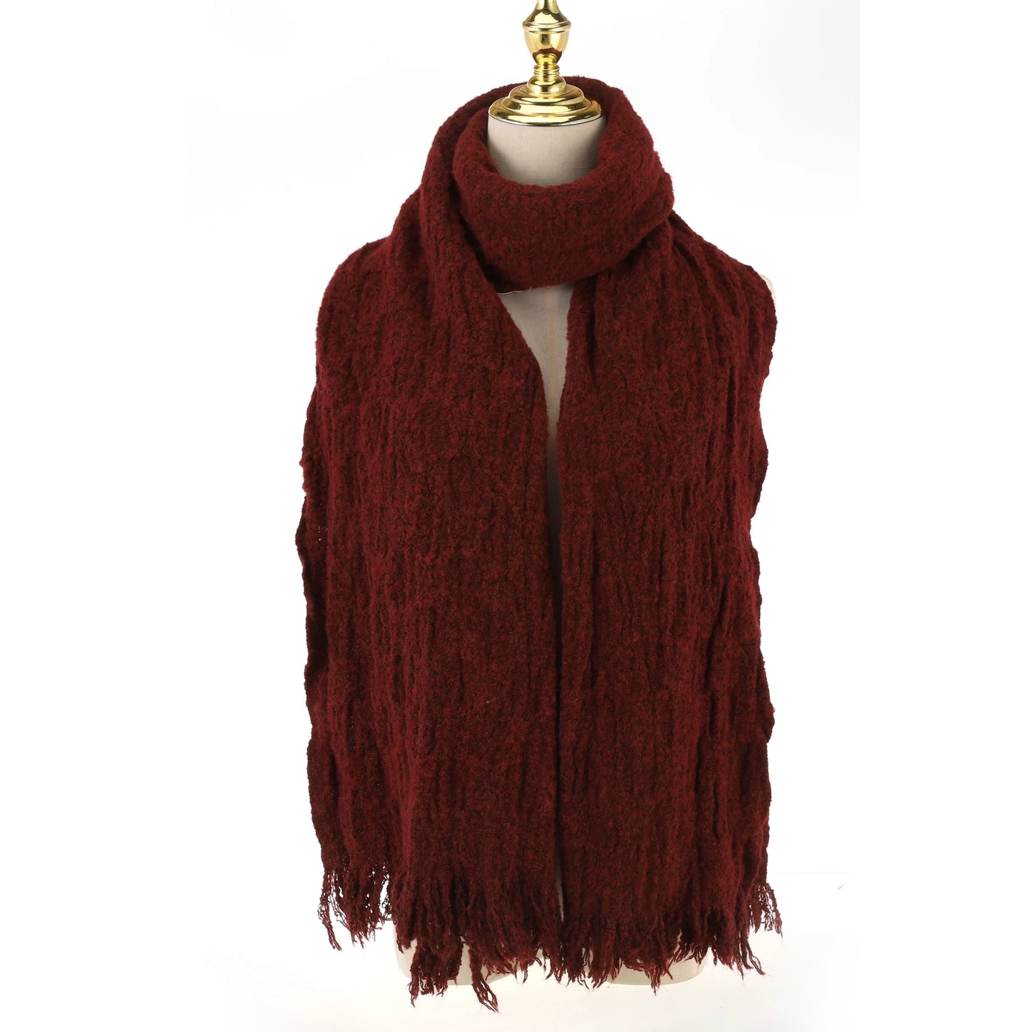 Textured Scarf | Red Mahogany