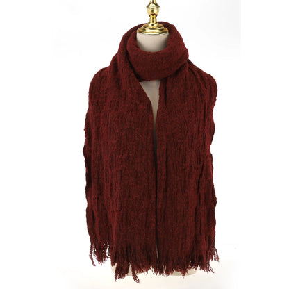 Textured Scarf | Red Mahogany