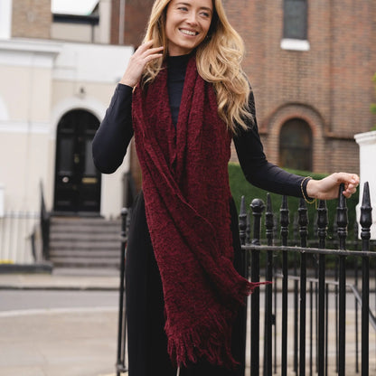 Textured Scarf | Red Mahogany
