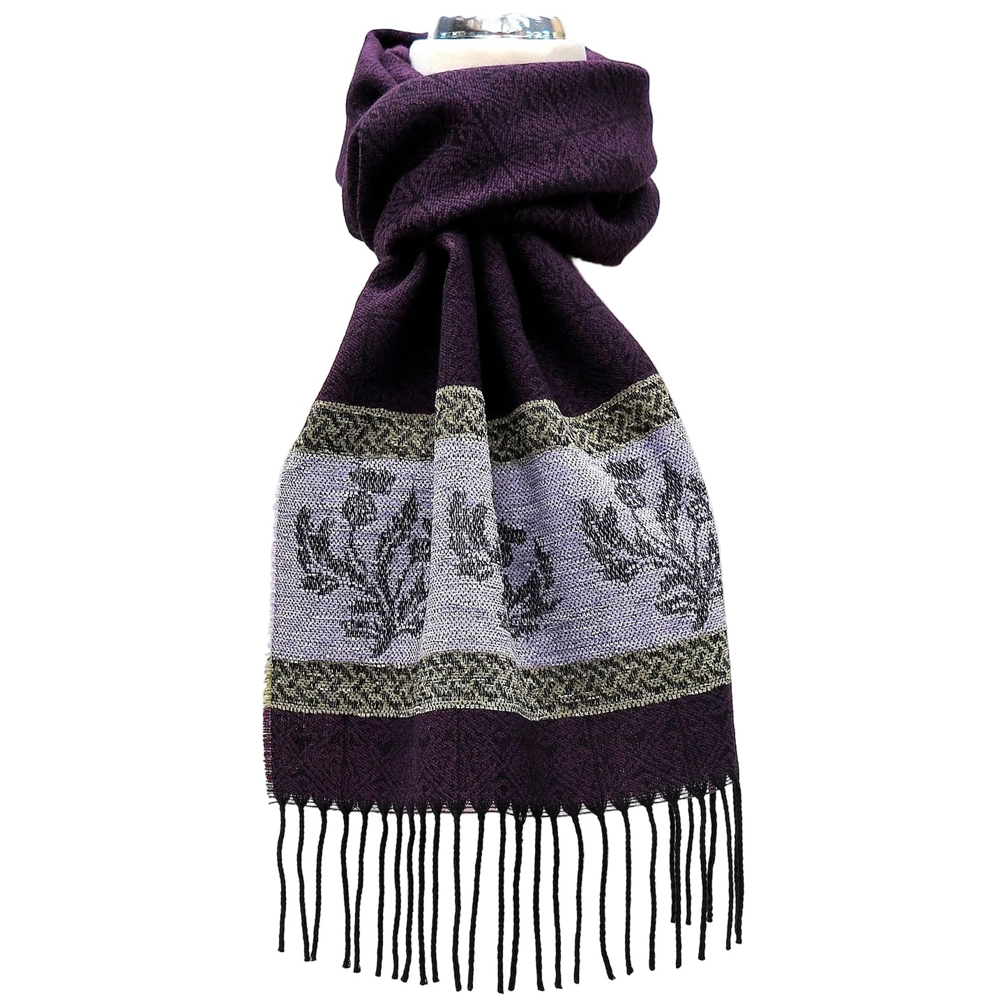 Celtic Thistle Scarf | Purple