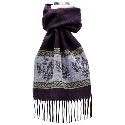 Celtic Thistle Scarf | Purple
