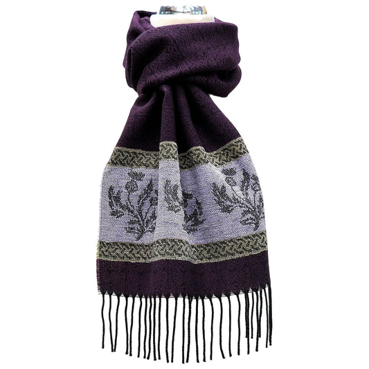 Celtic Thistle Scarf | Purple