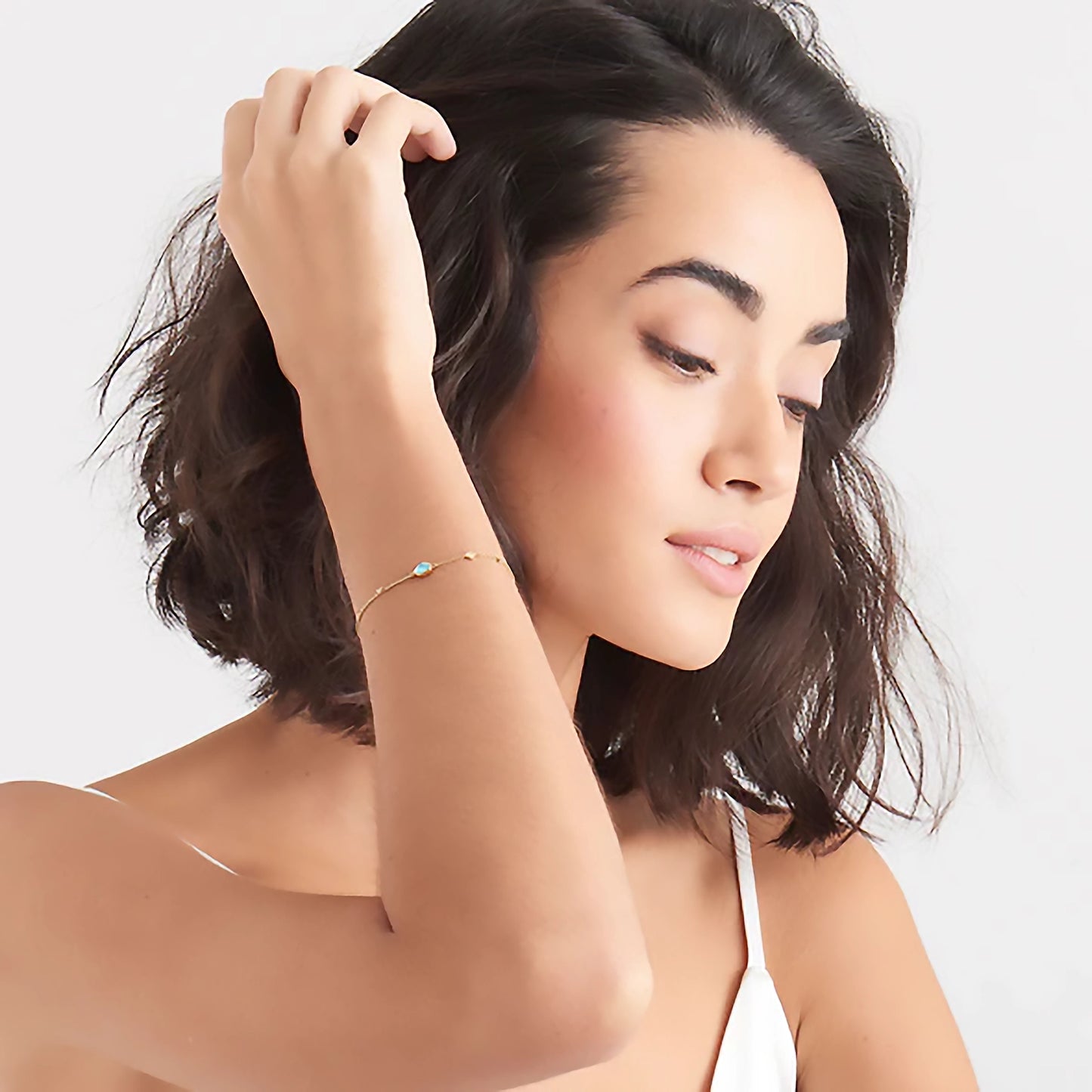 Turquoise Discs Gold | Bracelet