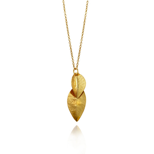 Twin Leaf Gold | Pendant