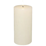 Warm ivory burning wax pillar candle
