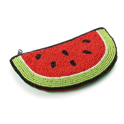 Beaded Zip Purse | Watermelon