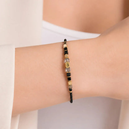 Wave Cube Flow Gold-Black | Bracelet