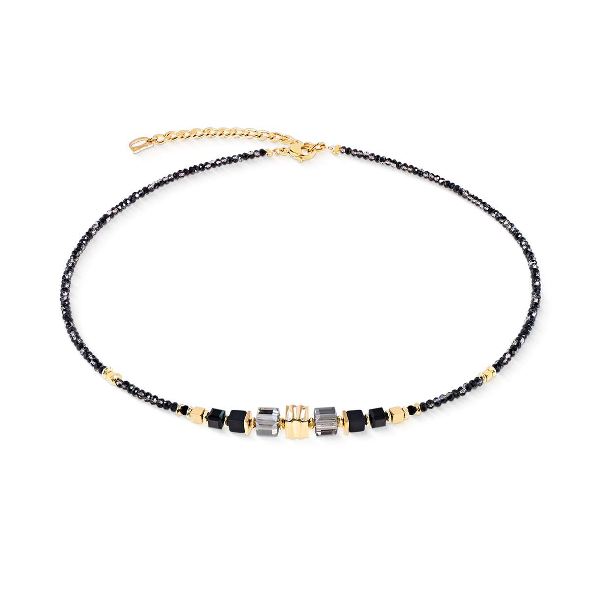 Wave Cube Flow Gold-Black | Necklace
