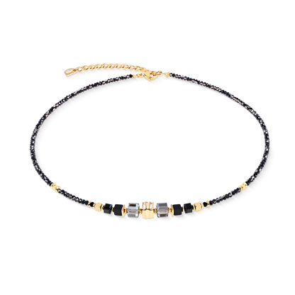 Wave Cube Flow Gold-Black | Necklace