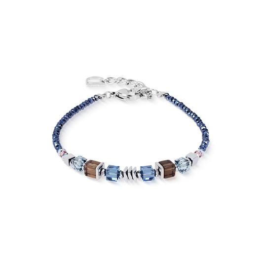 Wave Cube Flow Silver-Blue | Bracelet