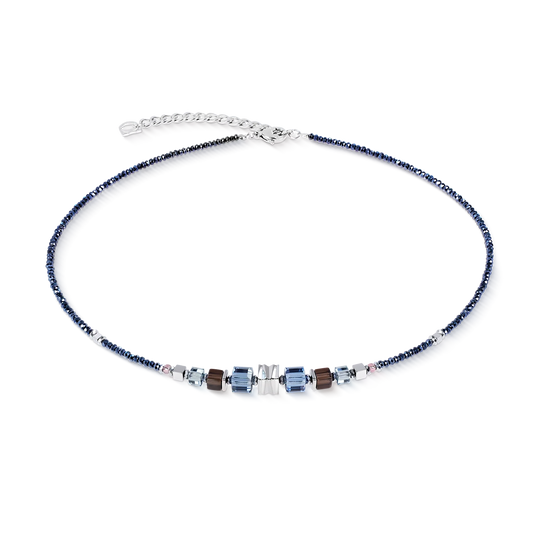 Wave Cube Flow Silver-Blue | Necklace