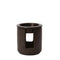 A ceramic black tealight wax melter