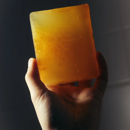 Highland Soap Co. bar of organic whisky and honey soap lifestyle