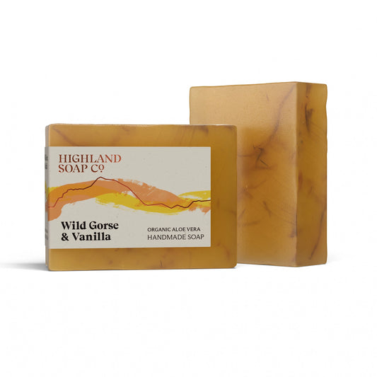 Highland Soap Co. bar of organic wild gorse and vanilla soap 