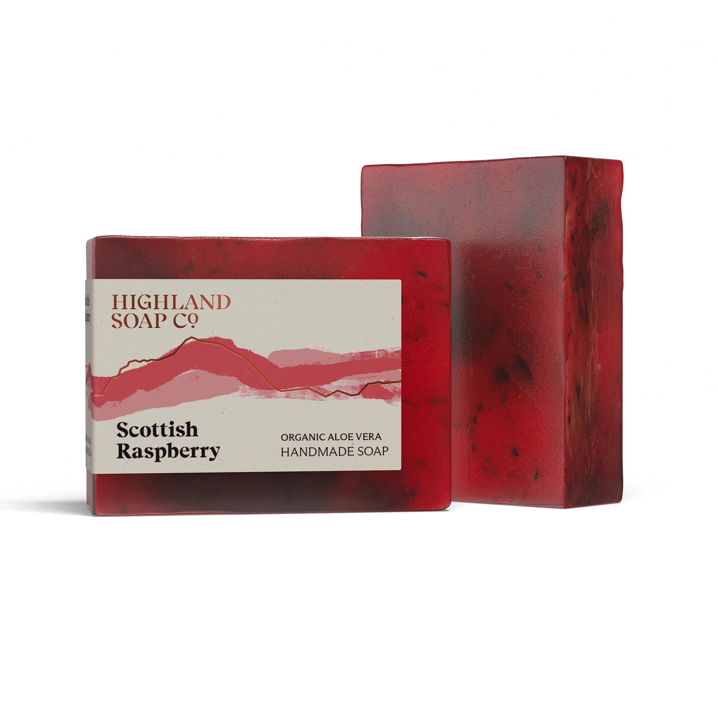 Highland Soap Co. bar of organic Scottish raspberry soap