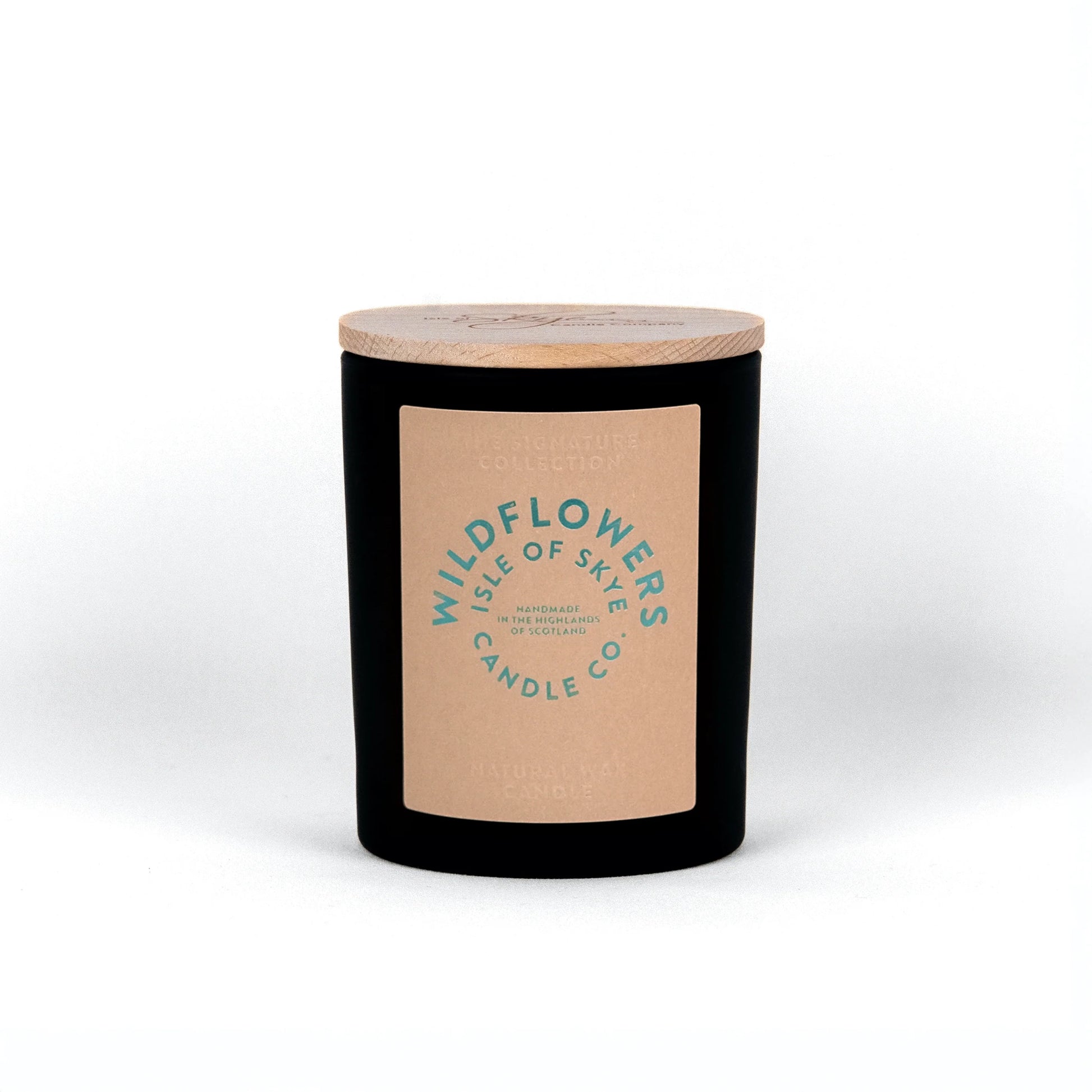 Black tumbler candle in wildflowers scent