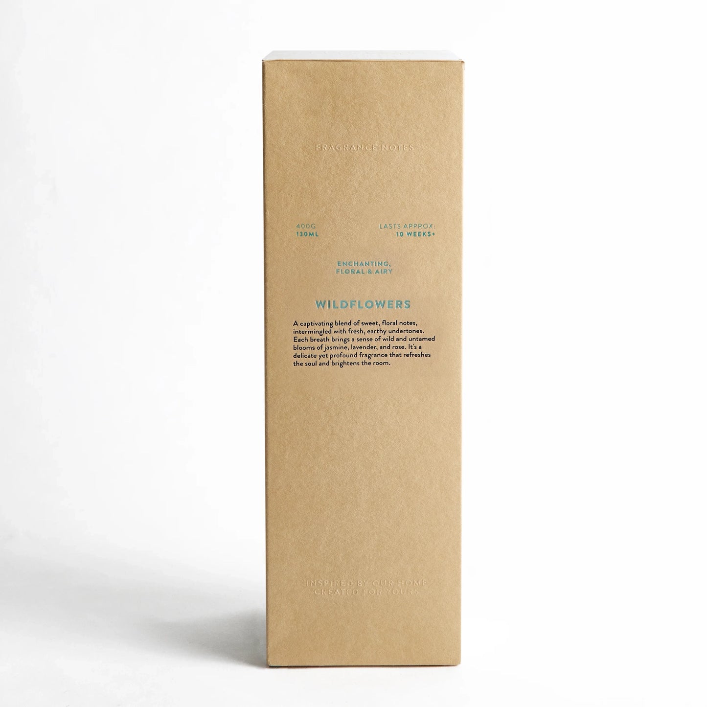 Wildflowers scented reed diffuser scent information on box