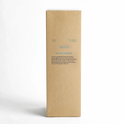 Wildflowers scented reed diffuser scent information on box