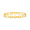 A yellow gold Nomination bangle in a chain shape with CZ stones