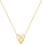 Gold Heart Kiss Pavé Necklace